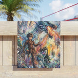 Dragon Temper Tantrum Beach Towel — Upset Fire-Breathing Dragon Design - LIZZIE'S UNIQUE BOUTIQUE