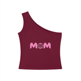 Women's One-Shoulder Crop T-Shirt - LIZZIE'S UNIQUE BOUTIQUE