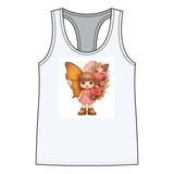 Fairy Girl Floral Tank Top — Cute Butterfly Princess Racerback Tank - LIZZIE'S UNIQUE BOUTIQUE